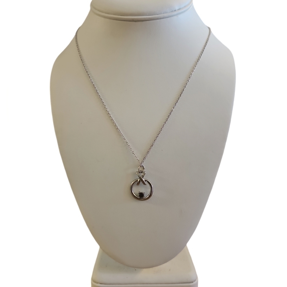 XO Hugs & kisses with Swarovski element stone pendant